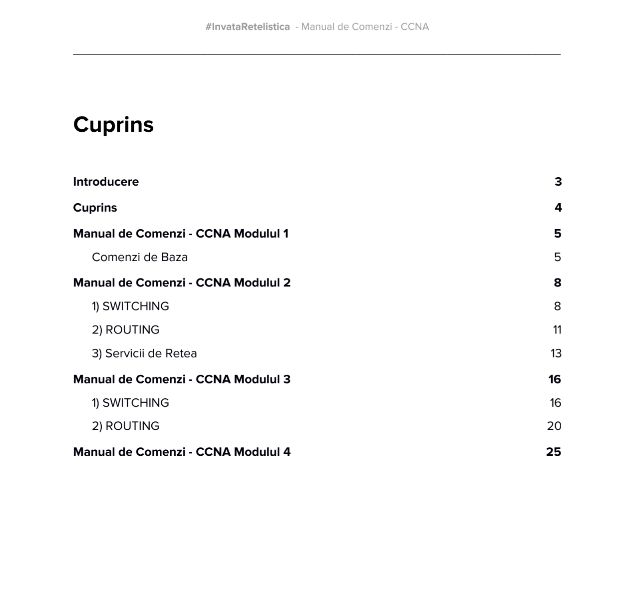 Manualul de Comenzi pentru echipamente de retea Cisco (format PDF)