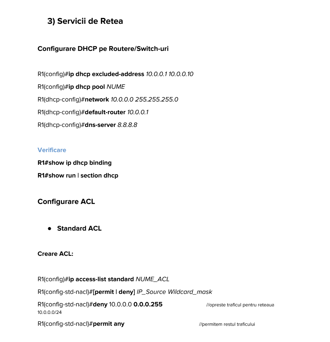Manualul de Comenzi pentru echipamente de retea Cisco (format PDF)
