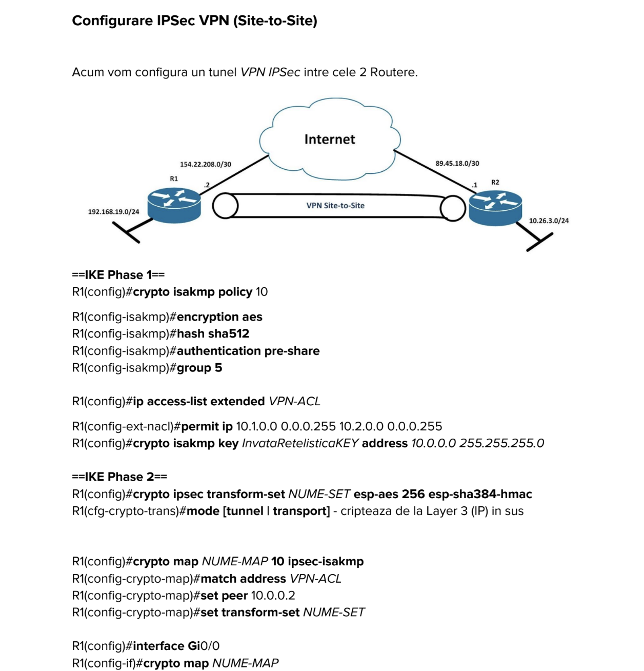 Manualul de Comenzi pentru echipamente de retea Cisco (format PDF)